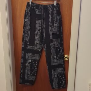 Zara Black Patterned Chinos